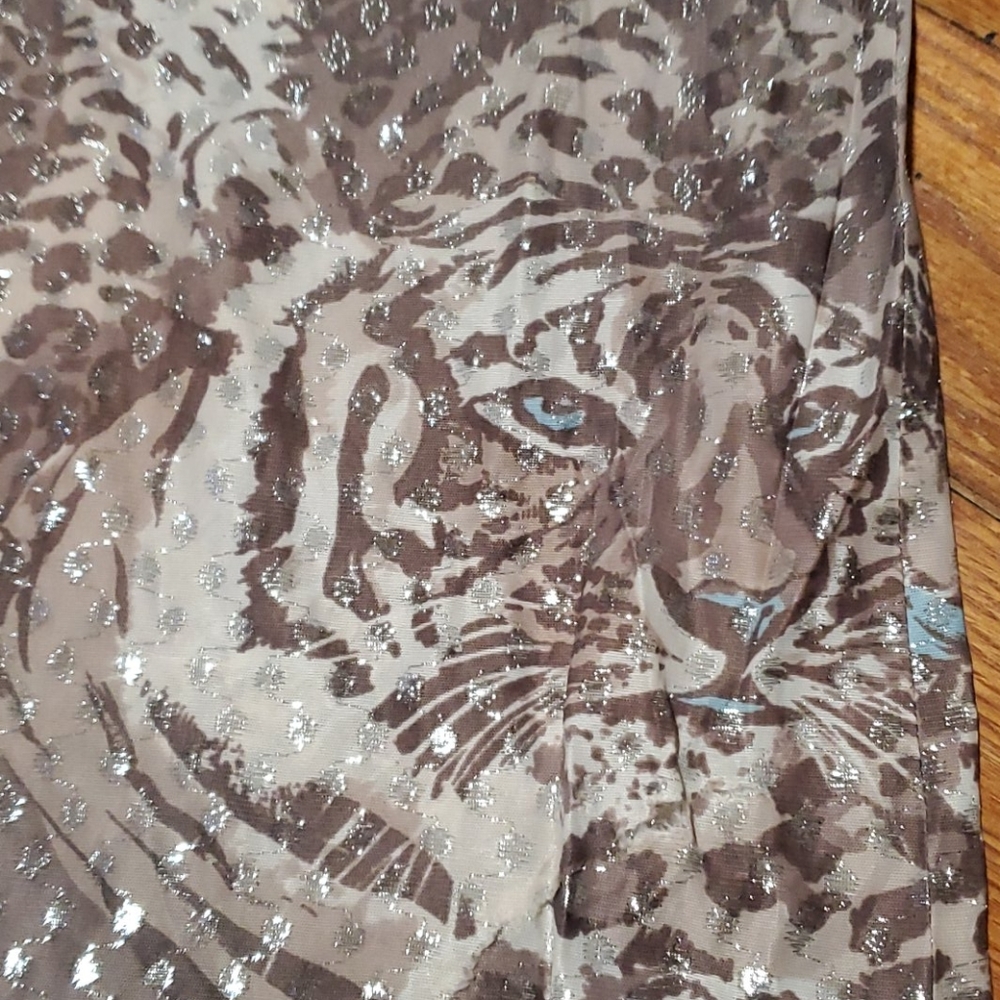 🐅 Vintage Shimmering Tiger Leopard Wide leg pants - Picture 9 of 10